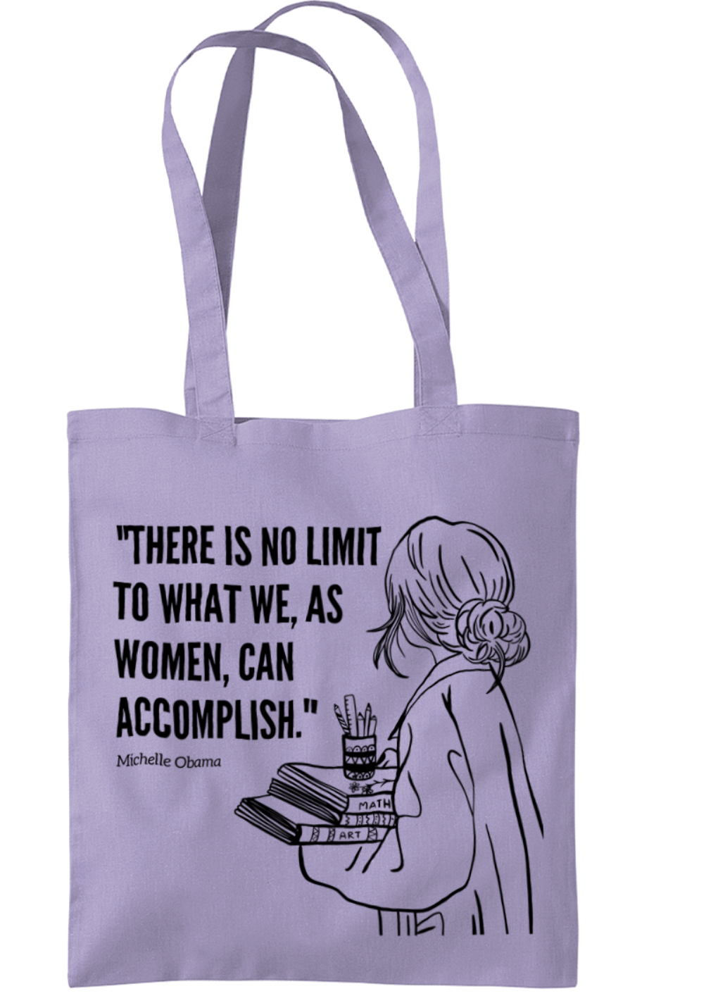 "There’s No Limit to What a Woman Can Achieve" Tote Bag – Empowering Quotes by incredinble women
